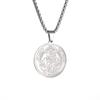 Stainless Steel Personality Simple Odin Viking Pendant European and American Fashion Medals Mens Necklace
