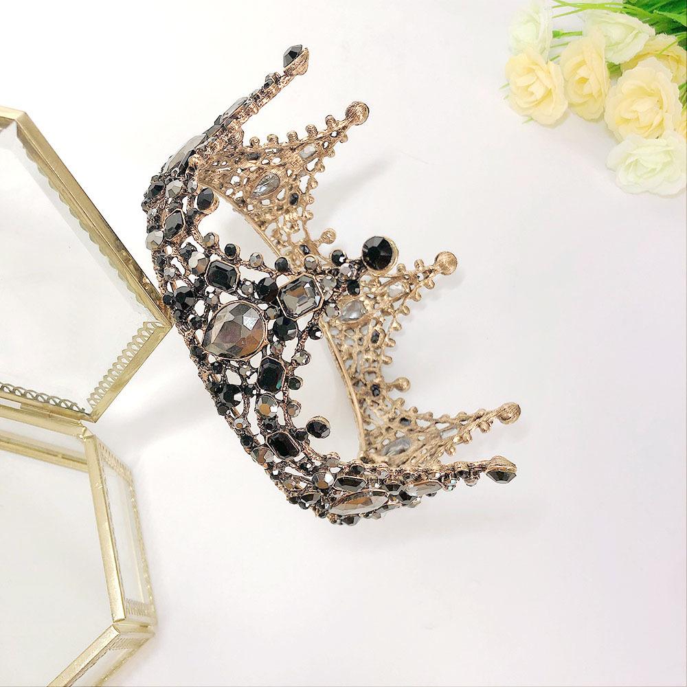 Black Tiara Bridal Tiara Crown for Women Coming of Age Birthday Princess Wedding Crown