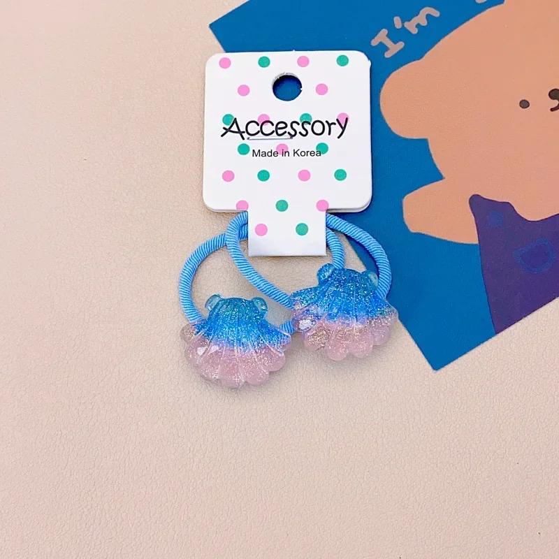 Koreanische Kinder Pailletten Floral Elastische Haarbänder Gummiband Haargummi Prinzessin Kawaii Haarseil Kopfbedeckung Mädchen Haarschmuck