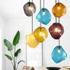 Simple Stone Glass Pendant Light Colorful Indoorp The Restaurant Dining Room Bar Cafe Shop Lighting Fixture
