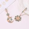 Drop Earrings Sun Moon Earrings Long Dangle Earrings Alloy Material Asymmetric Earrings Party Jewelry for Women Jewelry