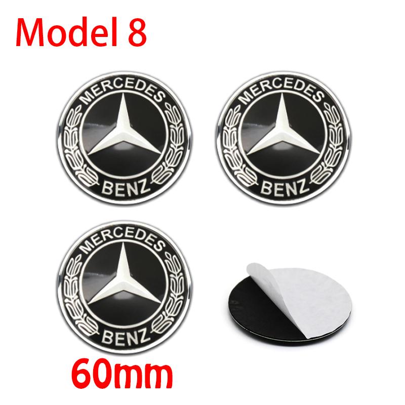 4Pcs 56mm 60mm 65mm Car Wheel Stickers Center Hub Cap Car Emblem Badge Decal For Mercedes Benz AMG W204 W205 W210 W211 W212 W213