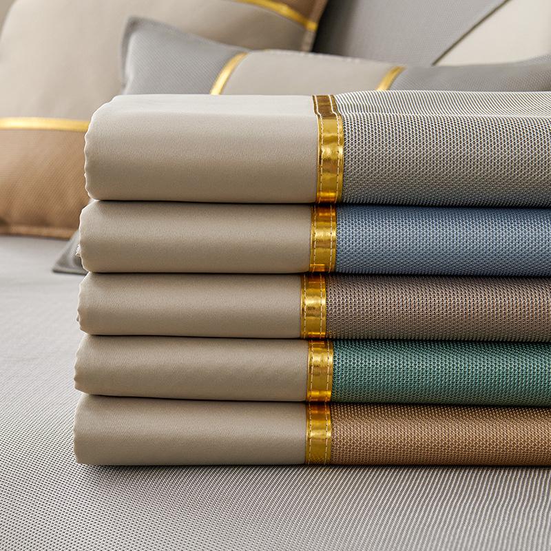 Light Luxury High-End Ice Silk Sofa Mat  New Summer Non-Slip Seat Cushion Summer Sofa Cover