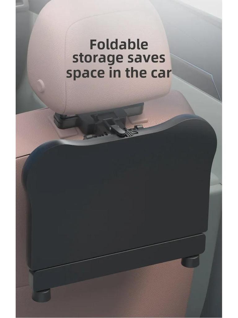 Compact Multifunctional Folding Table with Adjustable Storage, Cup Holder, Phone & Tablet Stand for Adults & Kids.