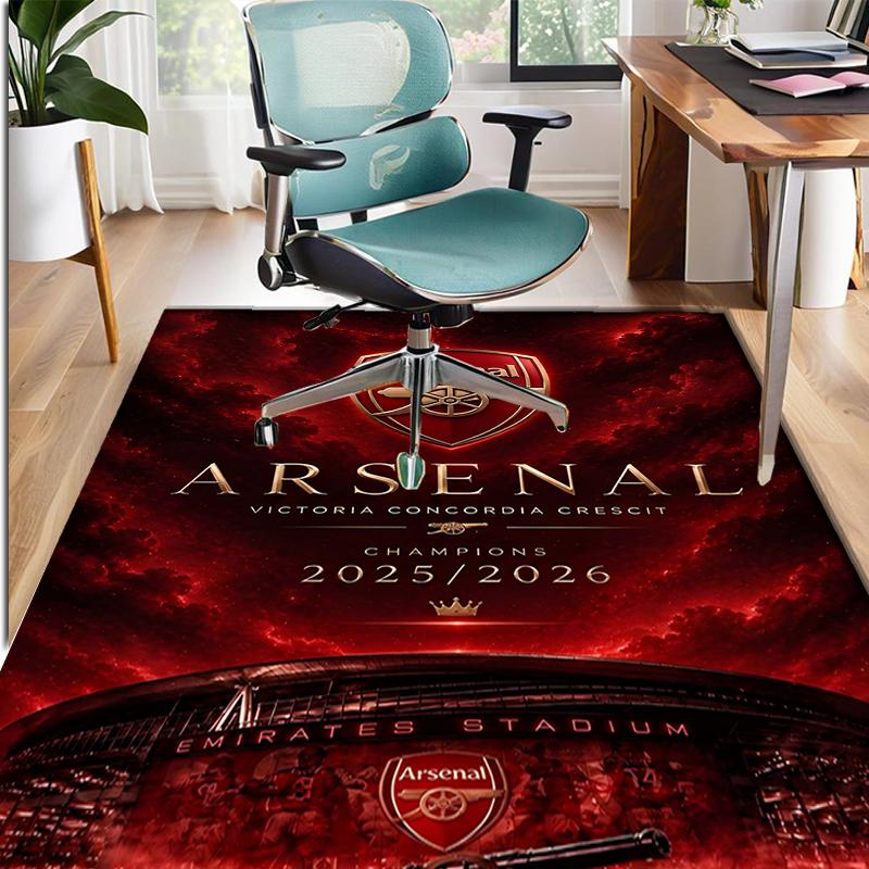Arsenal F.C Muster Teppich, Innen-/Außenmatte, für Picknick, Spielzimmer, Schlafzimmer, Büro, Wohnzimmer, Heimdeko Teppich, Geburtstagsgeschenk