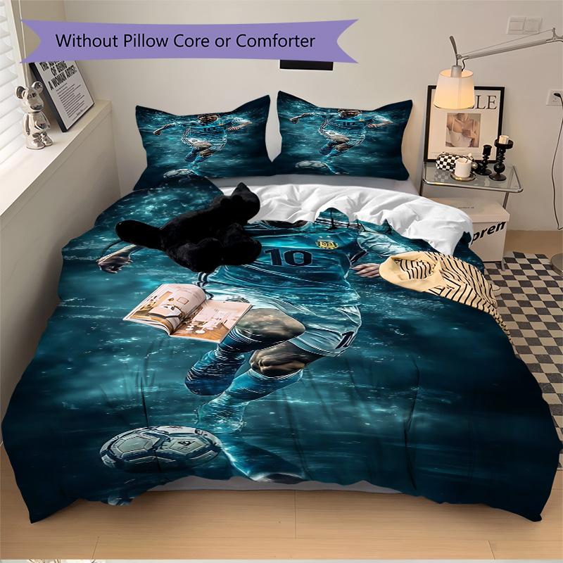 Argentina Football Legend Print 3Pcs Bedding Setduvet Cover With 2 Bedropillowcase Home Birthday Gift