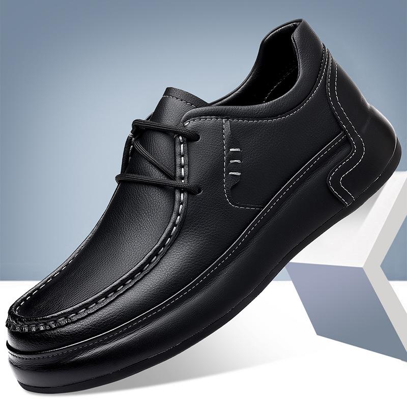 

One pedal Doudou shoes men s autumn 2025 new bag bottom cowhide men s trendy shoes Internet celebrity explosion soft sole casual shoes 44