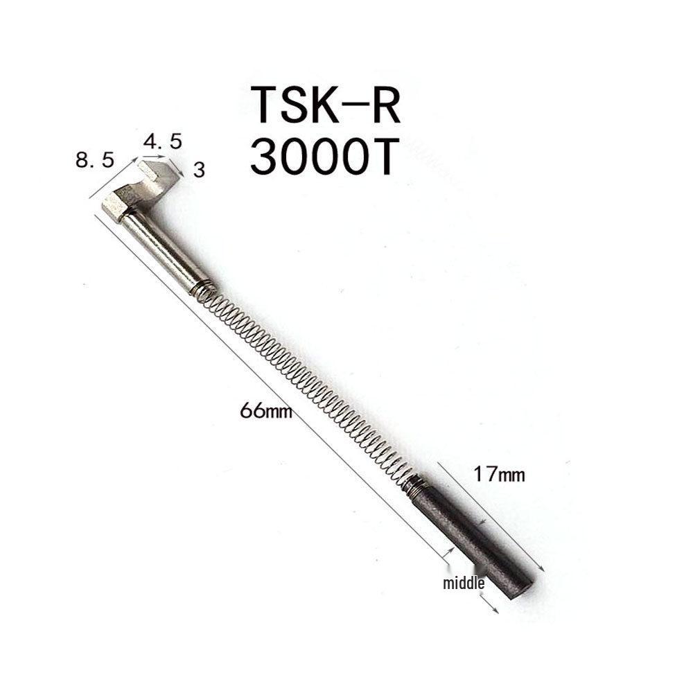 TSK AWD300T Spindle Motor Slotting Machine Carbon Brush, 2.7x18mm, Total Length 47mm, with 3x17mm Copper Bushing.