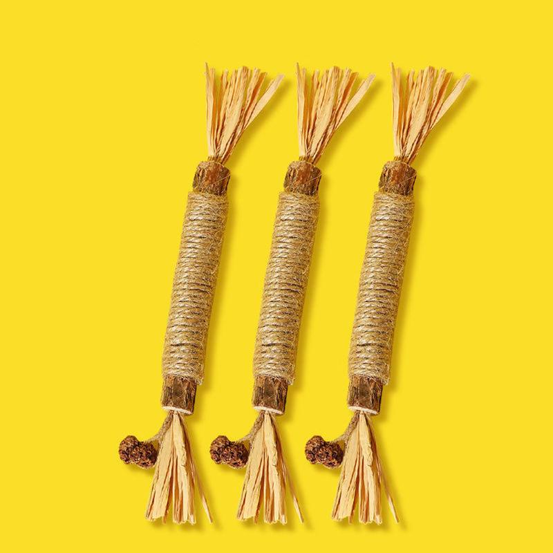 Kitten Hemp Rope Chew Stick, Durable Cat Teaser Toy - Bite-Resistant Grinding Tool for Kitten Chewing Fun