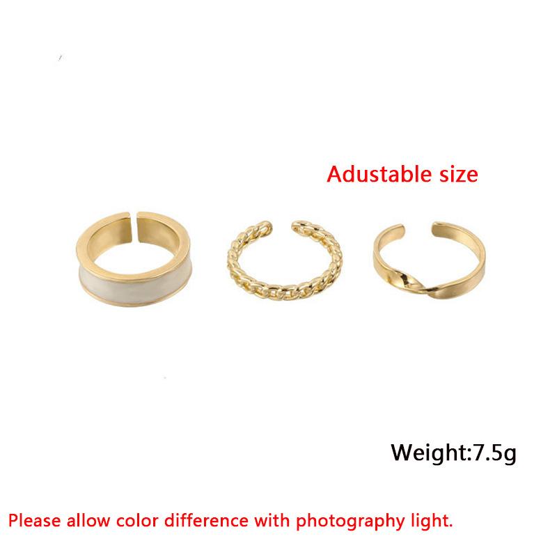 3pcs/set Rings Set for Women Adjustale Rings Set bague femme anillos para hombre Gold Twisted Design Rings Set Jewelry