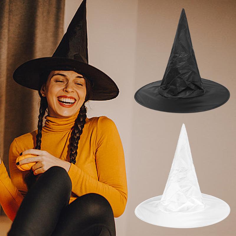 1/2 pezzi Cappello da Strega di Halloween Unisex Cappelli Neri per Adulti Bambini Fornitura per Feste di Halloween Accessorio Costume Cosplay Cappelli da Mago