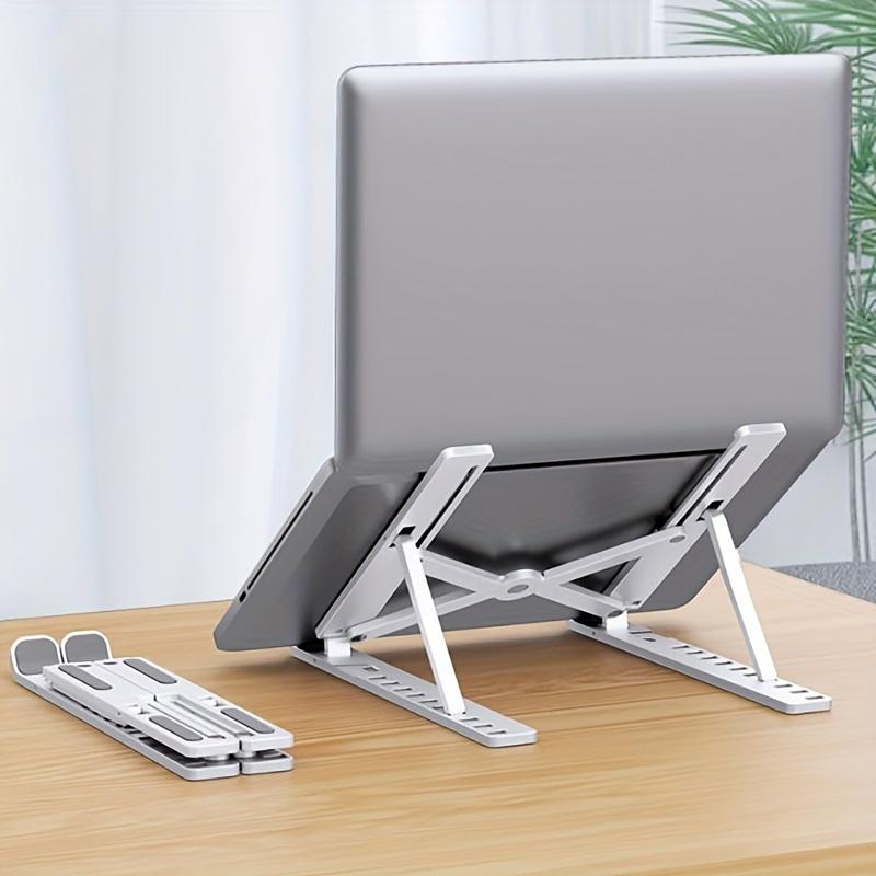 Adjustable Portable Laptop Stand, 10-Gear Foldable Cooling Holder, Ergonomic for Travel & Use