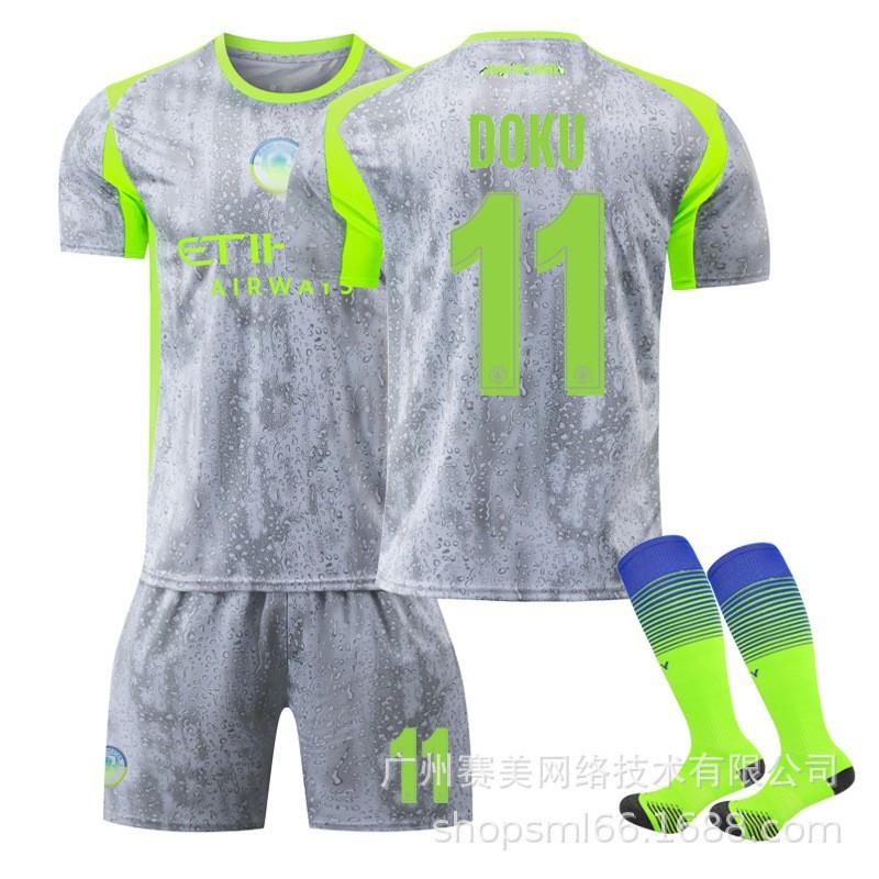 25-26 Manchester Citys Champions League Nr. 9 Harland Fußballuniformen Set 10 Sherki 47 Foden 16 Rodrigo