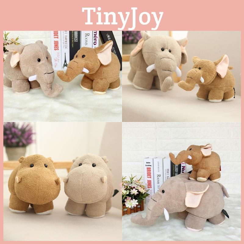 Realistic Hippo And Elephant Plush Toys For Kids' Birthday Gifts
