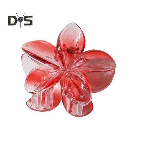 

Форма цветка Коготь для волос Прозрачный градиент цвета Шпилька Пластиковая металлическая пружина Заколка для волос на затылке Повседневная вечеринка Аксессуар для волос красный