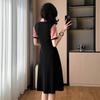 Color-Block Chic Plus Size Two-Piece Look Dress - Short Sleeve Summer Fashion for Women