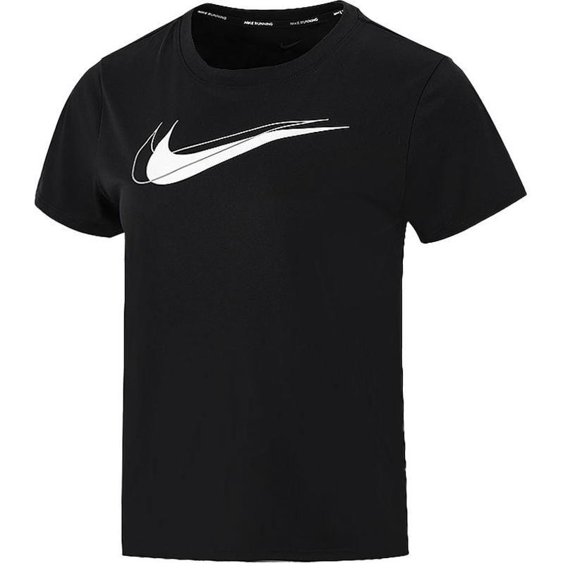 Nike T Shirts Women's Black Crew Neck Moderate DR7570-010