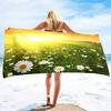 Garden Flower Quick Dry Large Beach Towel, Super Absorbent and Sand Free Pool Towel, Microfiber Portable Sports/Camping Towel