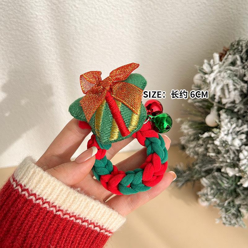 

Christmas Deer Plush Scrunchie High Elasticity Durable Hair Tie Cute Pony Tail for Women Christmas Gift Elastic Hair Band жовтий