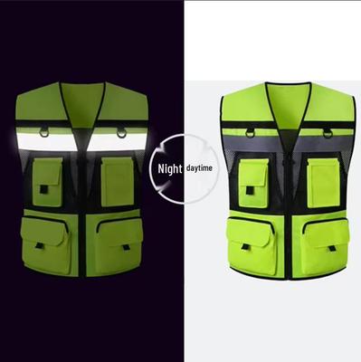Multi-functional Reflective Patrol Vest with Double Layer and Large Pockets