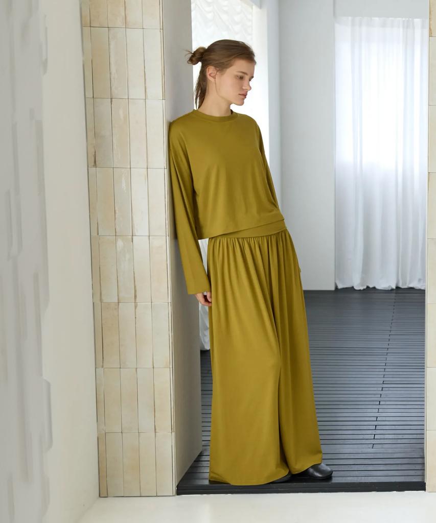JINOCHIO (W)Allthegood Wide Pants (Olive Green)