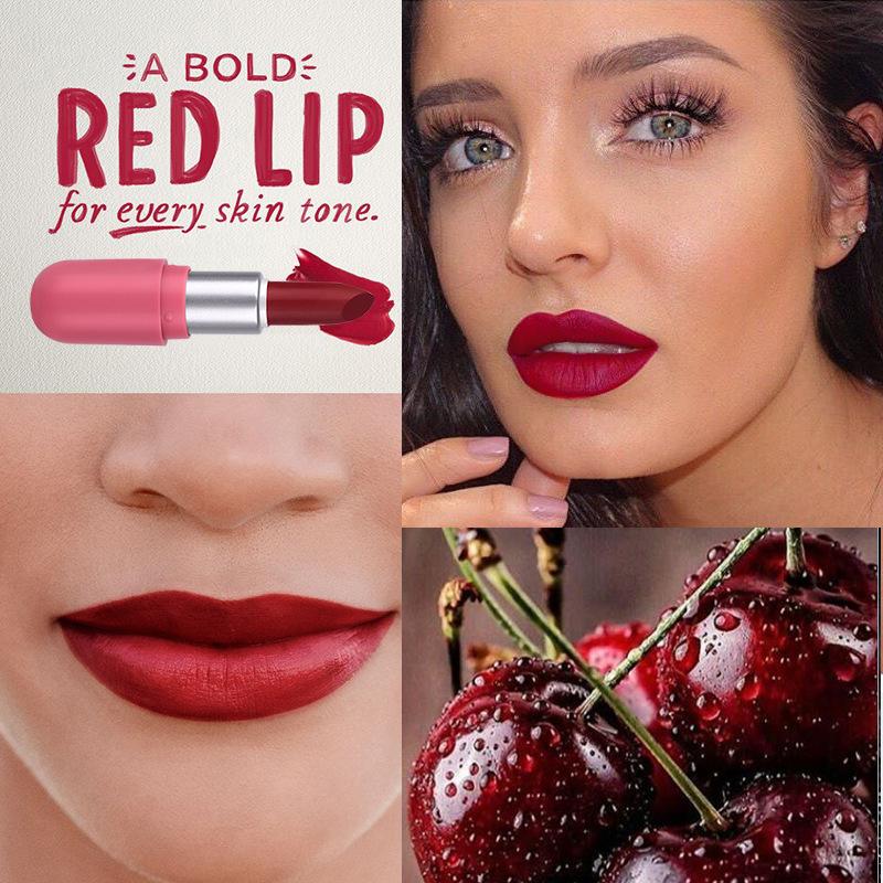 6 Color Mini Capsule Matte Lipstick Velvet Finish Transfer Proof Hydrating Formula Long Lasting for Daily Use Travel Korean