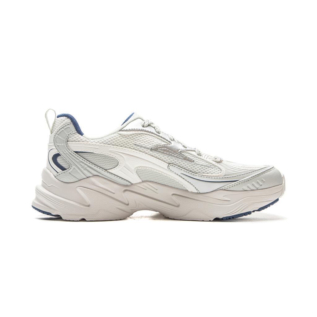 New LiNing Meteor Cushioning, Slip Resistant, Abrasion Resistant Support Low Top Casual Shoes Men's White Gray Silver AGCV357-2