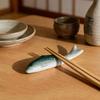 Chopstick Rest Ceramic Fish Shape Chopstick Holders Cute Spoon Fork Knife Rack for Home Kitchen Table Decoration