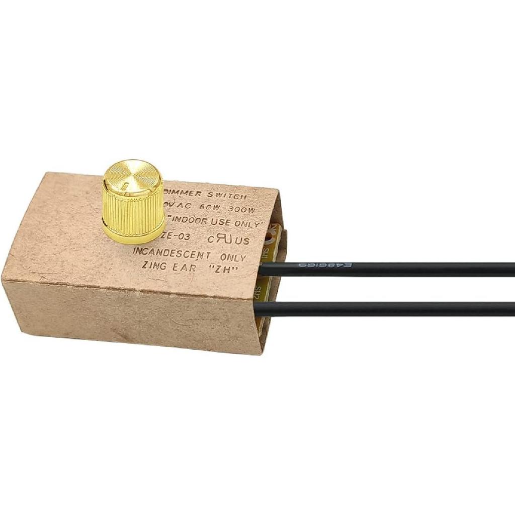 Table Lamp LED Dimmer Switch Kit Zing Ear ZE-03 300W Inline Rotary LED Dimmer Switch with 4 Knobs
