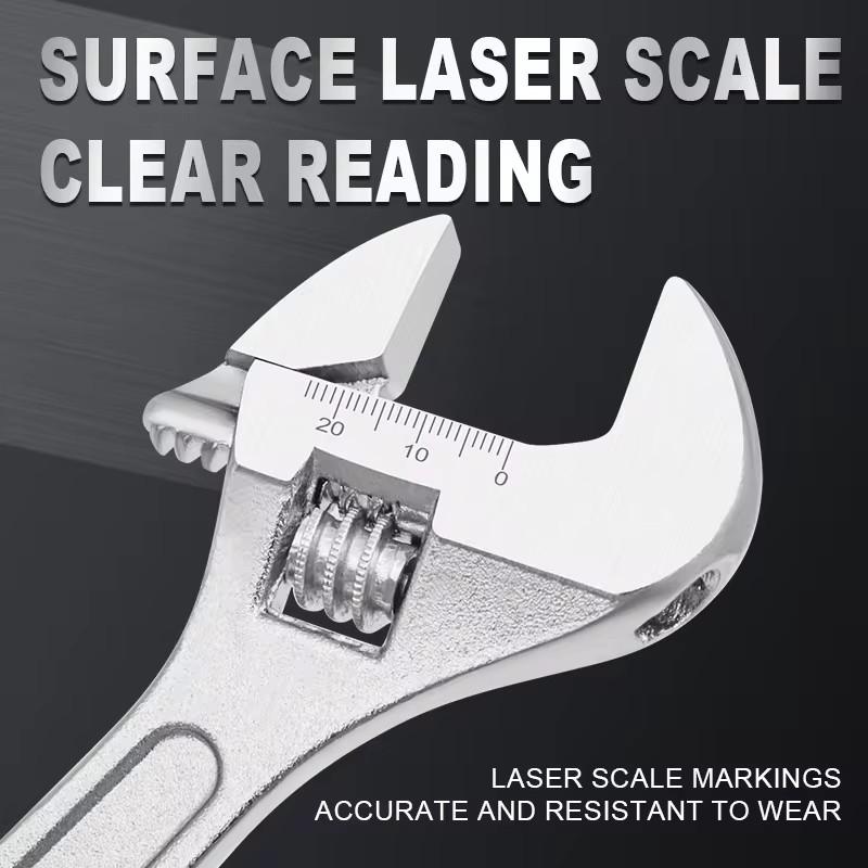 Adjustable Wrench Large Opening Long Universal Spanner Clamp Wrench Motorcyle  Repair Tools Steel Mechanical Workshop Motor