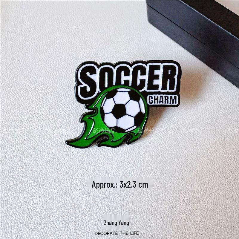 Multi-Sport Emblem Pin: Football, Basketball, Badminton, Tennis, Baseball, Billiards, Table Tennis, Volleyball Brooch