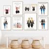 Custom Name Canvas Print Best Friends Wall Art Poster Nordic Canvas Painting Best Friend Love Friendship Picture Room Home Decor