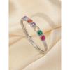 Color square zircon bracelet fashion light luxury high-end bracelet niche design jewelry
