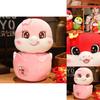 Adorable Red Plush Snake Year Mascot Doll For Celebrations Customizable With Logo