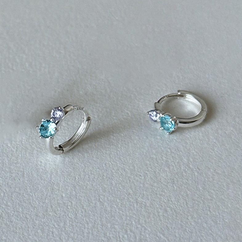 Neue Modische Elegante Zirkon Kreis Ohrringe Luxuriöse Süße Temperament Ohrstecker Exquisite Nischen Mode Schmuck Zubehör