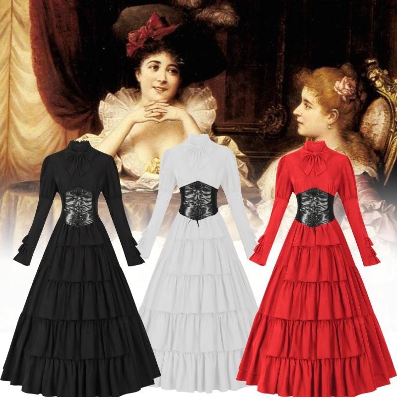 Irish Long Medieval Dress Festivals Cosplay Decoration Costume Set Performance