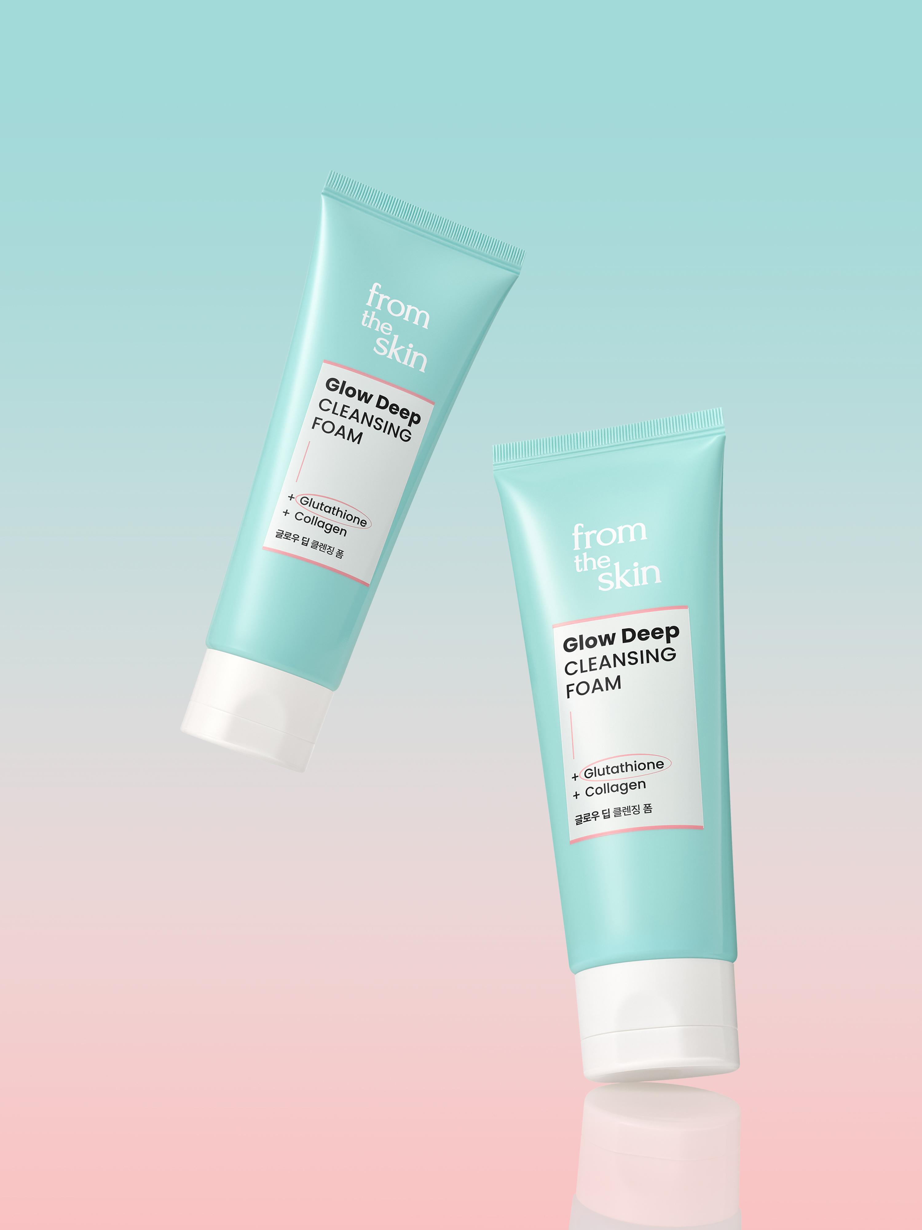 Из The Skin Glow Очищающая пенка для глубокого очищения 100 мл 1ea
