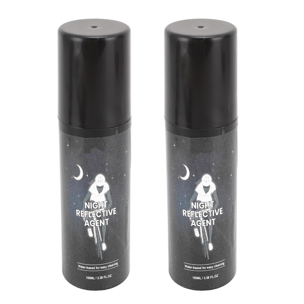 2 Pcs Reflective Spray Paint 100ml White Glow In The Dark Spray Long Lasting Reflective Glow Paint for Clothes Bike