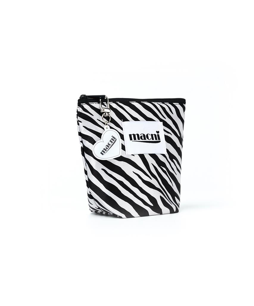 Macni Zebra Standy Pouch White