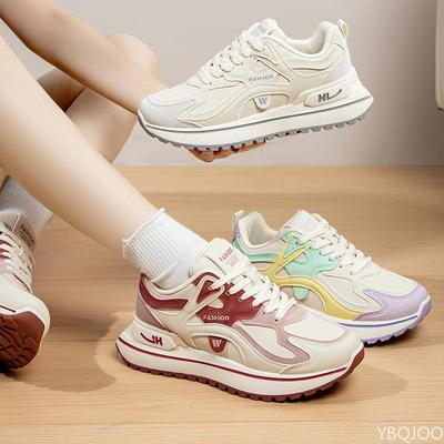 Frühlings- und Herbstmode Neue Damen-Freizeit-Sportschuhe Trendige Vielseitige Atmungsaktive Schuhe mit Höhenabsatz für Damen