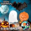 Ghost Pumpkin Bat Halloween Snack Tray Plastic Candy Serving Bowl PP Material Party Decor Fruit Dish Dessert Platter