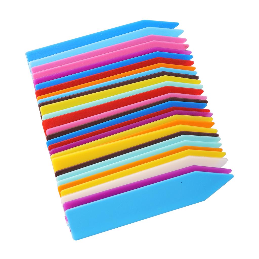 20Pcs Garden Plant Labels Plastic Plant Tags Nursery Markers Flower Thick Tag Pots Seedling Labels Tray Mark Tools Mix Colors
