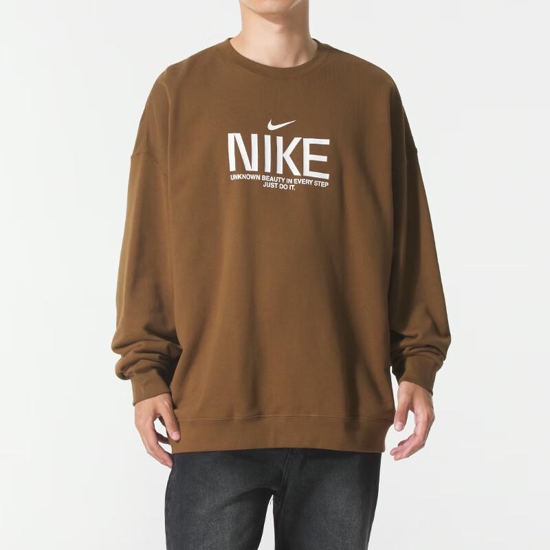 Мужская повседневная толстовка с круглым вырезом Nike IM9355-235 L коричневый