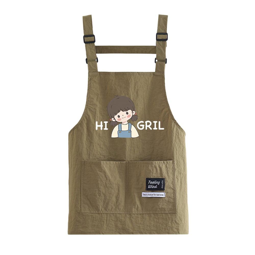 

Водонепроницаемый фартук шеф-повара, мультяшный кухонный халат, портативная одежда для кейтеринга и работы для дома хаки