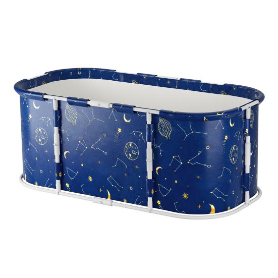 Baignoire Pliante 47", Baignoire Pliante Portable pour Adultes, Baignoire à Trempage pour Bain Chaud et Bain Glacé, Enveloppe Autoportante Pliante