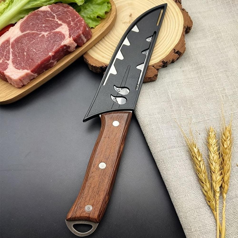 Professional Boning Knife Stainless Steel Curved Blade Kitchen Knife Cutter for Meat, Poultry, Fish Deboning & Trimming