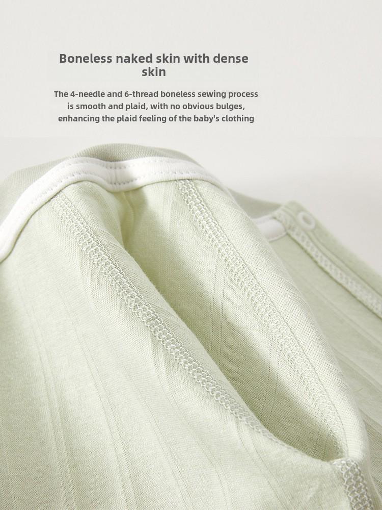 Newborn Pure Cotton Long-Sleeve Jumpsuit for Spring/Autumn - Baby Romper Pajamas for Crawling