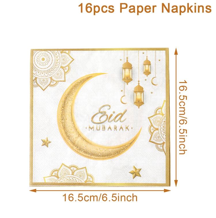 Eid Mubarak Tableware Set Ramadan Decoration For Home 2025 Ramadan Kareem Eid Al Adha Gifts Islamic Muslim Party Decoration