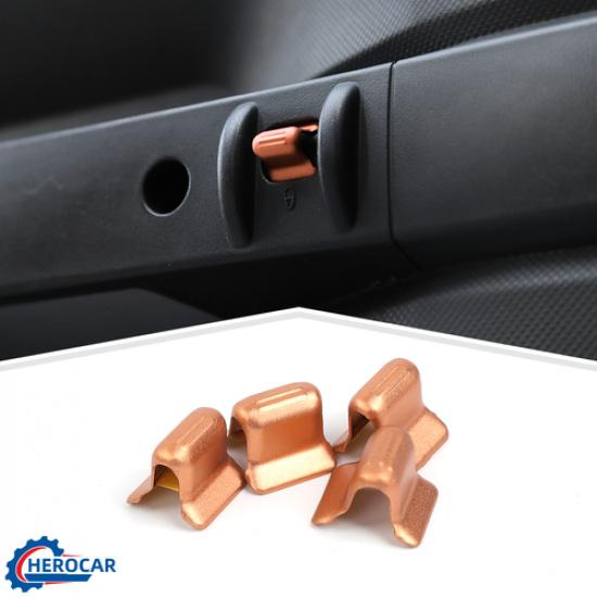 

4X Window Control Switch Knob Decor Cover Trim Orange For Jeep Wrangler JK 07-11
