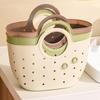 Handheld Basket Portable Bathroom Shower Tote Caddy with Handles Hollowed Out Storage Basket Tote for Home Bedroom College Dorm